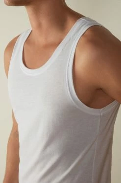 Budget 😉 Intimissimi Men Supima Cotton Crew Neck Tank Top White ❤️