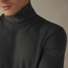 Cheapest 👏 Intimissimi Men Long-sleeve High-Neck Modal-Cashmere Top Black 🌟