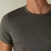 Promo ✔️ Intimissimi Men Short Sleeve Crew Neck T 👕 Shirt In Supima® Cotton Light Heathered Grey ✔️