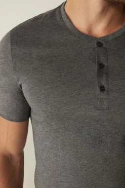 Discount 👍 Intimissimi Men Short-Sleeved Supima® Cotton 👕 Shirt Midnight Blue ✔️