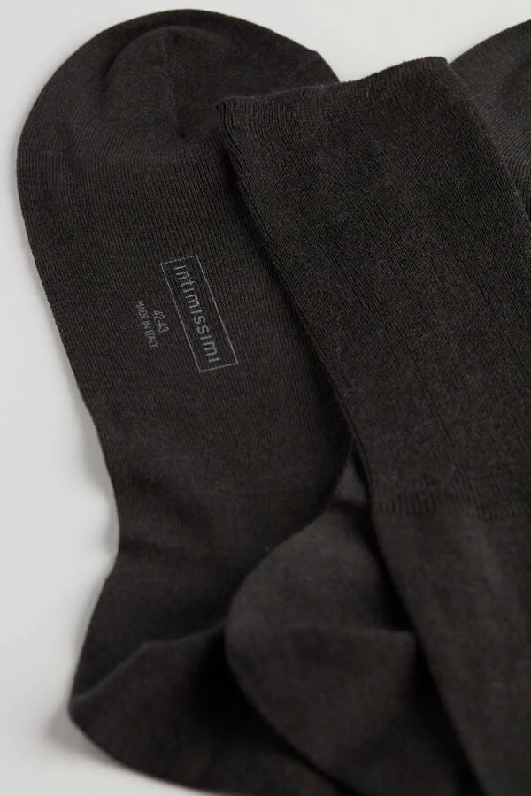 Promo 🔔 Intimissimi Men Tall Cashmere-Silk-Cotton Blend 🧦 Socks Blue ❤️