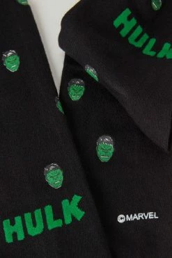 Coupon 🔥 Intimissimi Men Hulk Long Soft Cotton 🧦 Socks Black Hulk Print 🤩