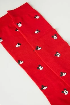 Coupon 🧨 Intimissimi Men ©Disney Mickey Mouse Long 🧦 Socks In Soft Cotton Graphite Grey Heather Mickey Faces Print 🧨