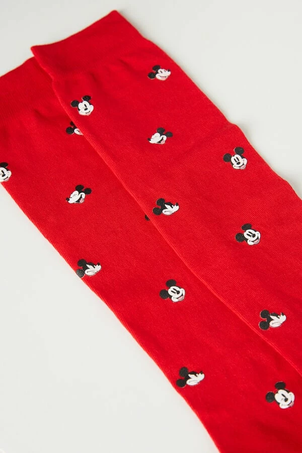 Coupon 🧨 Intimissimi Men ©Disney Mickey Mouse Long 🧦 Socks In Soft Cotton Graphite Grey Heather Mickey Faces Print 🧨