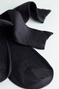 Buy 🛒 Intimissimi Men Short Ribbed Egyptian Cotton 🧦 Socks Black 😉