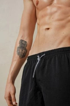 Best deal 🤩 Intimissimi Men Plain Mid-Length Swim Shorts Black 🥰