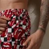 Best Pirce 👏 Intimissimi Men Rolling Stones Check/Tongue Pegaso Swim Trunks White/black Check Tongues 🔥