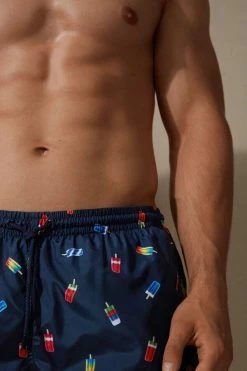 Brand new ✨ Intimissimi Men Popsicle Print Swim Trunks Intense Blue Ice Cream Print 🥰