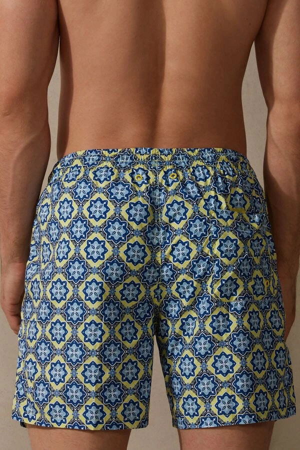 Best Sale ๐ Intimissimi Men Capri Print Swim Trunks St. Capri Blu ๐งจ - Image 2