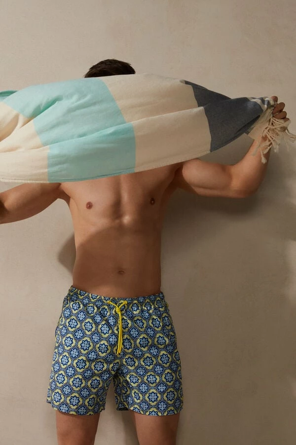 Best Sale ๐ Intimissimi Men Capri Print Swim Trunks St. Capri Blu ๐งจ - Image 5