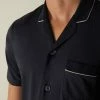 Best Sale 🎁 Intimissimi Men Supima Cotton Button-Front Cropped Pajamas Midnight Blue ❤️