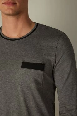 Cheapest ๐ Intimissimi Men Basic Supimaยฎ Cotton Pajama Pant Set Heathered Graphite Grey โญ