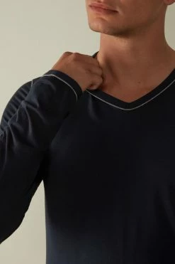 Flash Sale 😍 Intimissimi Men Micromodal Pajamas Midnight Blue 🔥