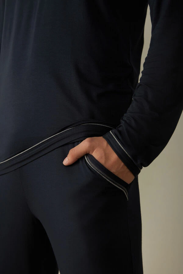 Flash Sale ๐ Intimissimi Men Micromodal Pajamas Midnight Blue ๐ฅ - Image 2