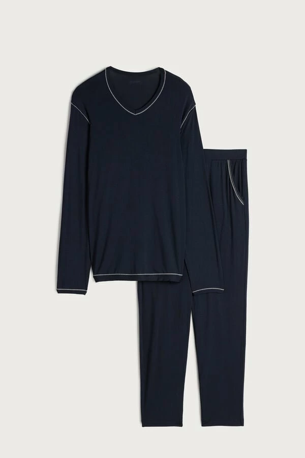 Flash Sale ๐ Intimissimi Men Micromodal Pajamas Midnight Blue ๐ฅ - Image 3