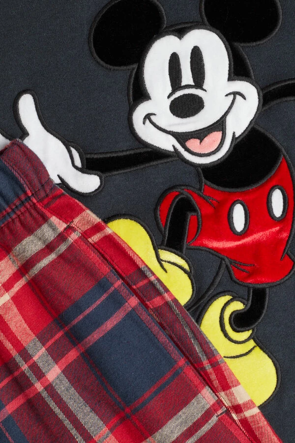 New 🥰 Intimissimi Men ©Disney Mickey Mouse Full Length Pajamas Midnight Blue 🔔 - Image 3