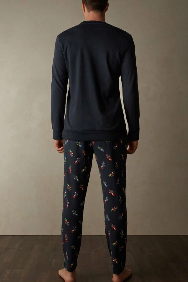 Top 10 ๐ Intimissimi Men Full Length Nutcracker Pajamas In Interlock Cotton Midnight Blue ๐ฏ