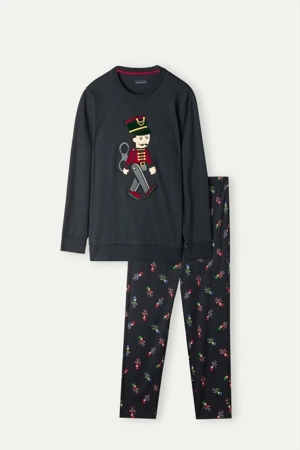 Top 10 ๐ Intimissimi Men Full Length Nutcracker Pajamas In Interlock Cotton Midnight Blue ๐ฏ - Image 2