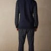 Hot Sale 🎁 Intimissimi Men Avio Blue Check Full Length Pajamas In Cotton Aviation Blue Check Print 😍