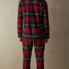 Brand new 🌟 Intimissimi Men Red Tartan Brushed Cloth Full Length Pajamas Red Tartan Print 🧨