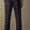 New 😍 Intimissimi Men Blue / Light Blue Tartan Long Trousers In Canvas Tartan Blu/azzurro ⌛