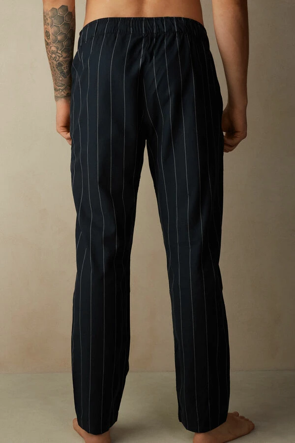 Best reviews of β Intimissimi Men Long Blue Pinstripe Canvas Pants Pinstripe Blue π€©
