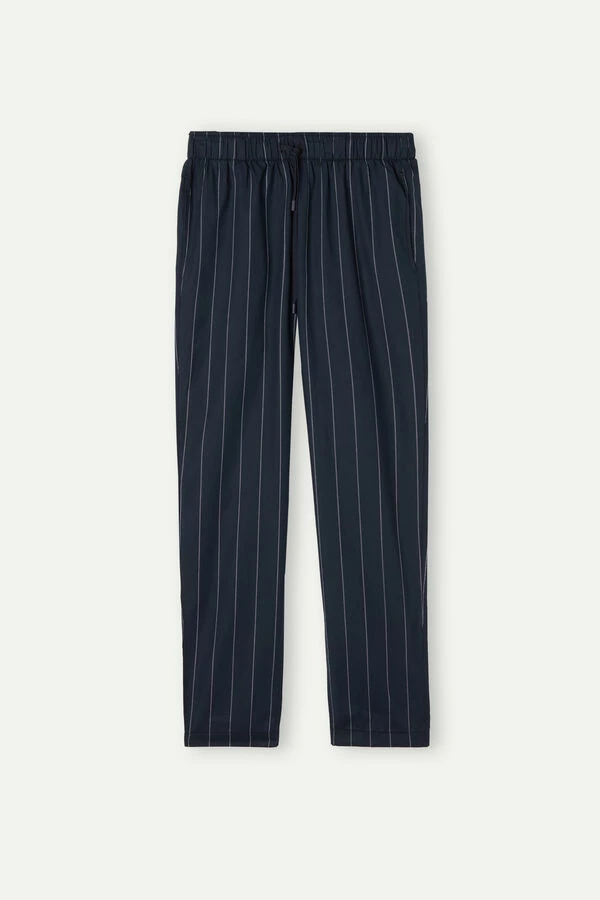 Best reviews of β Intimissimi Men Long Blue Pinstripe Canvas Pants Pinstripe Blue π€© - Image 2