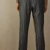 Budget 🌟 Intimissimi Men Long Gray Herringbone Linen Trousers In Canvas Grey Herringbone Stripe 🥰