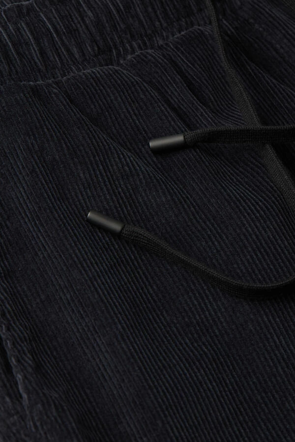 Best Sale π Intimissimi Men Ribbed Velvet Full Length Pants Black Slate π - Image 3