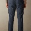 Best Pirce 🌟 Intimissimi Men Full Length Pants In Denim Pinstripe Patterned Brushed Cloth Denim Blue Heather Pinstripe ⭐