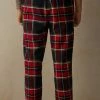 Hot Sale ⌛ Intimissimi Men Full Length Pants In Red/Green Plaid Brushed Cloth Red/green Tartan Print ✨