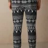 Deals 🧨 Intimissimi Men Full Length Norwegian Pattern Pants Midnight Blue Fair Isle Print 🌟