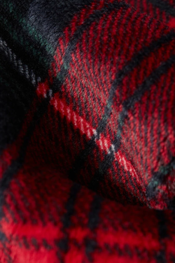 Best deal π Intimissimi Men Tartan Fleece Robe Red Tartan Print π - Image 3