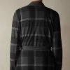 Cheap 👍 Intimissimi Men Plaid Tricot Robe Dark Grey Heather Macro Check 😉