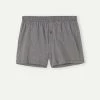 Promo ⭐ Intimissimi Men Solid Color Cotton Jersey Relaxed Fit Boxers Heathered Graphite Grey 👍