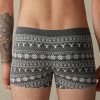 Best deal 🎉 Intimissimi Men Norwegian Pattern Boxers In Stretch Supima® Cotton Graphite Grey Heather Fair Isle Print 🔥