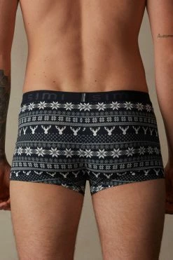 Budget 🧨 Intimissimi Men Printed Microfiber Boxers Red Tartan Print 💯