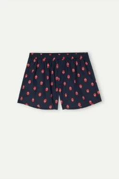 New 🌟 Intimissimi Men Cotton Cloth Spider-Man Boxers Midnight Blue Spider-man Mask Print 🛒