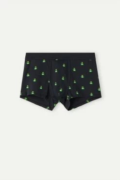 Budget 👍 Intimissimi Men Toad Prince Boxers In Stretch Supima® Cotton Midnight Blue Toad Print 😉