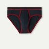 Flash Sale 🎁 Intimissimi Men Stretch Supima® Cotton Brief With Logo Detail Black/graphite Blend 👍
