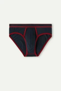Flash Sale 🎁 Intimissimi Men Stretch Supima® Cotton Brief With Logo Detail Black/graphite Blend 👍