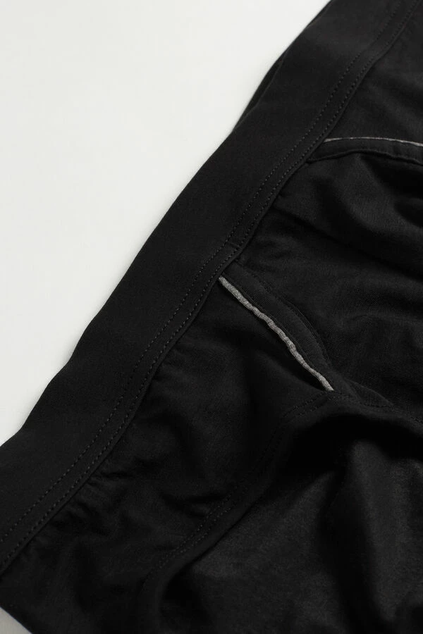 Budget 🌟 Intimissimi Men Natural Fresh Supima® Cotton Briefs Black/heathered Graphite Grey ❤️ - Image 5