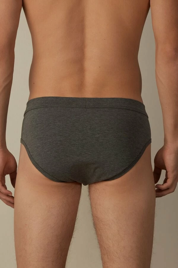Buy 🥰 Intimissimi Men Supima® Cotton Briefs Heathered Graphite Grey ✔️ - Image 3