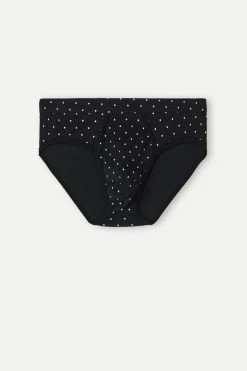 Outlet 🎁 Intimissimi Men Dotted Briefs In Stretch Supima® Cotton Black Dot Print 🥰