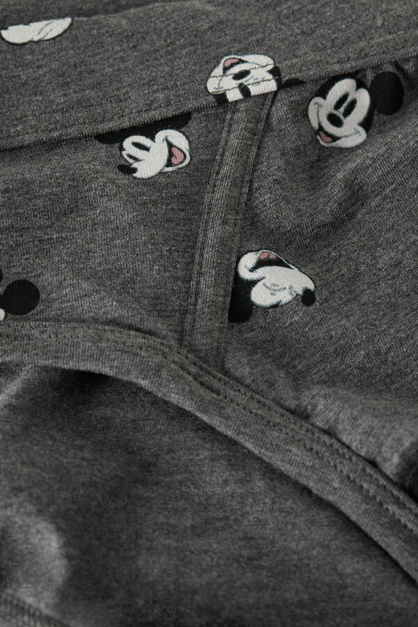 Buy ✔️ Intimissimi Men ©Disney All Over Mickey Faces Briefs In Stretch Supima® Cotton Graphite Grey Heather Mickey Faces Print 😍 - Image 2