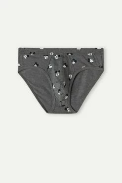 Buy ✔️ Intimissimi Men ©Disney All Over Mickey Faces Briefs In Stretch Supima® Cotton Graphite Grey Heather Mickey Faces Print 😍
