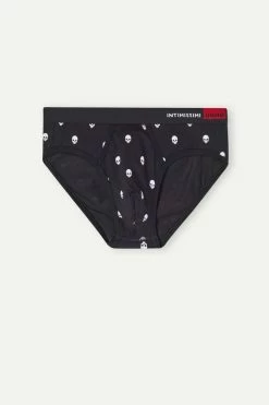 Best reviews of 🎉 Intimissimi Men Skull Briefs In Stretch Supima® Cotton Black Skull Print 🥰