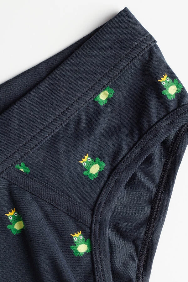 Best deal 🥰 Intimissimi Men Toad Prince Briefs In Stretch Supima® Cotton Midnight Blue Toad Print 🤩 - Image 2