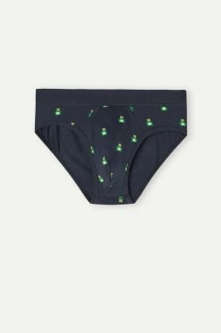 Best deal 🥰 Intimissimi Men Toad Prince Briefs In Stretch Supima® Cotton Midnight Blue Toad Print 🤩